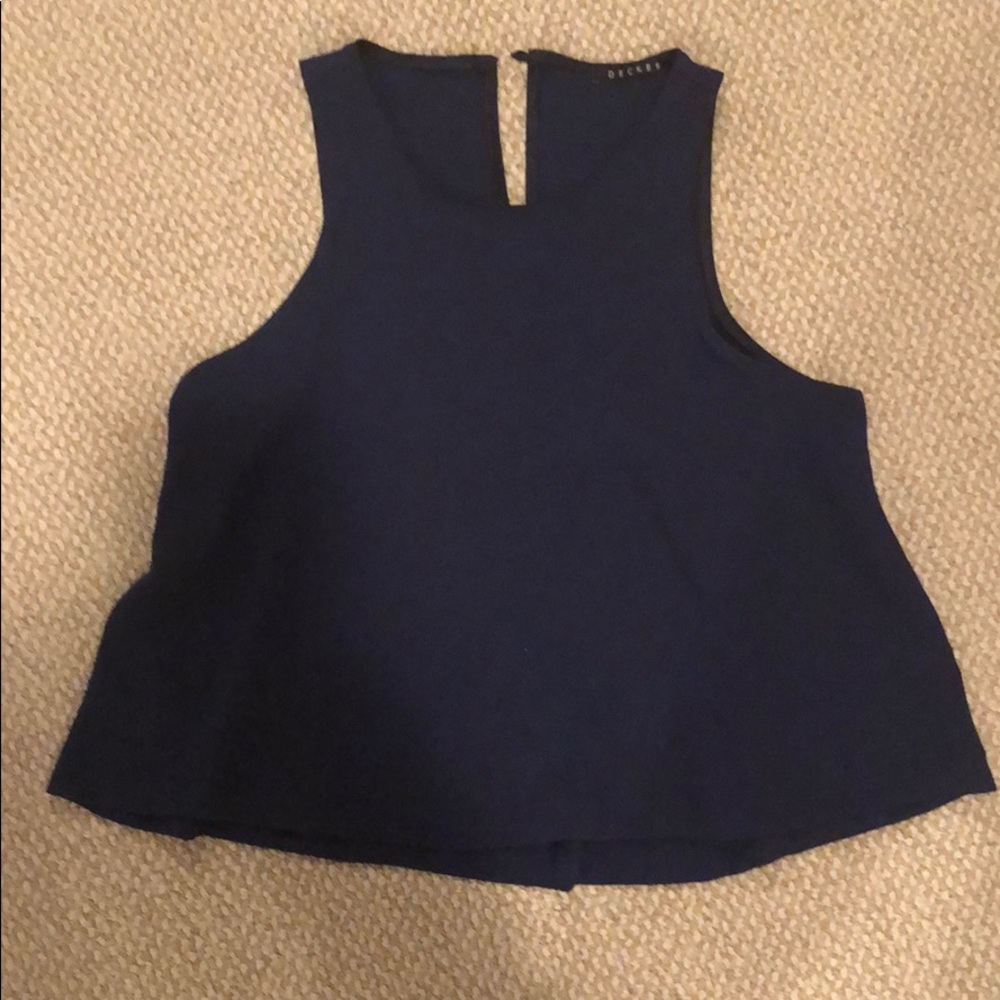 Flowy navy blouse